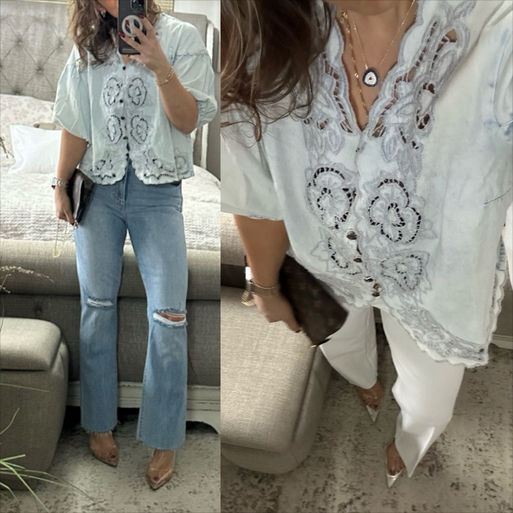New💙 Vintage-Inspired top
